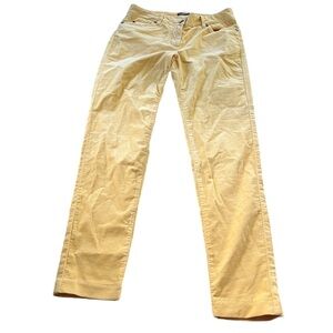 J. McLaughlin Womens Goldenrod Velour Straight Leg Dress Pants Size 8